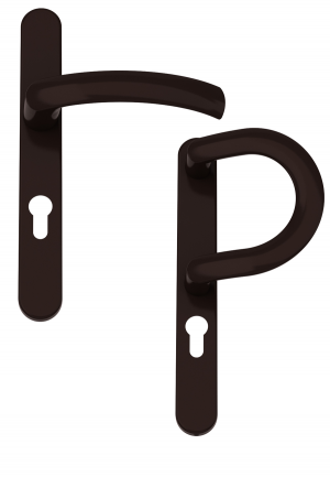 door handle with pull handle P BROWN