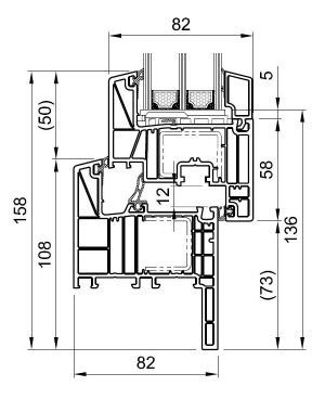 Querschnitt Bluevolution 82 Classic MD HO9110, HO8521  35 mm