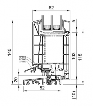 Prierez prahom BluEvolution 82 MD HP8550, ZS7110