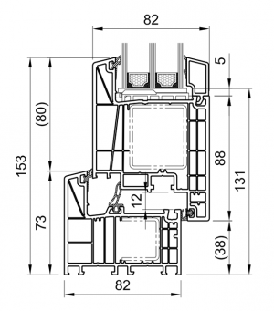 Cross-section of Bluevolution MD- HO9020, HO8530 - broad sash