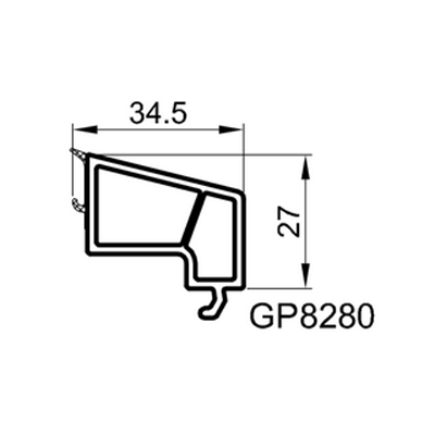 Zasklievacia lišta GP8280 na zasklievanie 28 mm